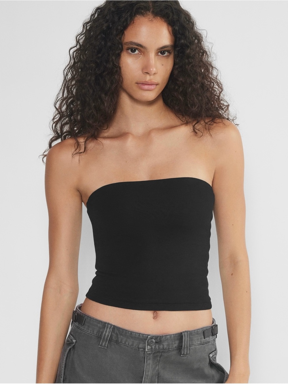 Tna Chill Virginia Waist Tube Top Cropped Sleeveless Black